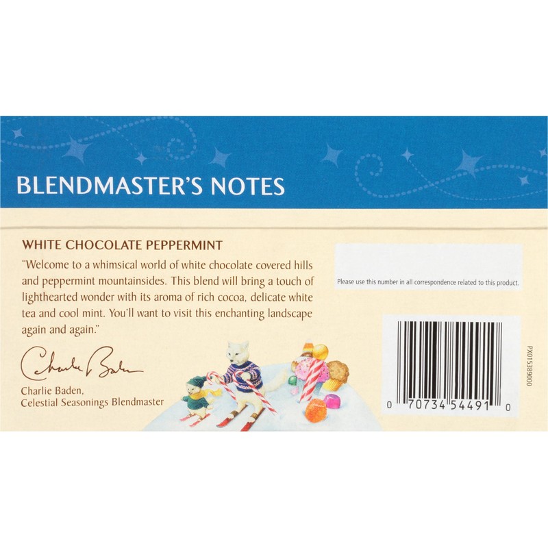 Celestial Seasonings White Chocolate Peppermint White Tea Bags 20 tea