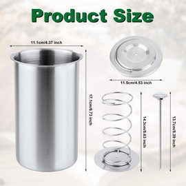 Meat Press Mold for Deli Meats, Ham Maker Stainless Steel Lunch Meat Press with Thermometer Hand Cooking Lunch Meat Maker Cooker Tool for Making Homemade Deli Meat Sandwich Bacon