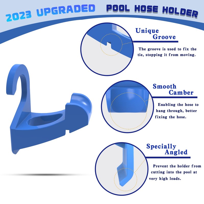 Pack of 2 pool hose brackets, swimming pool pipe bracket,