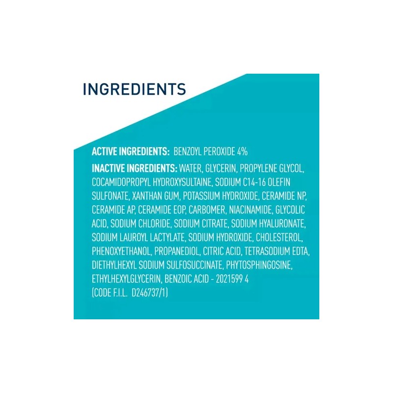 Cerave Acné Tratamiento Limpiador Facial En Espuma 150ml.
