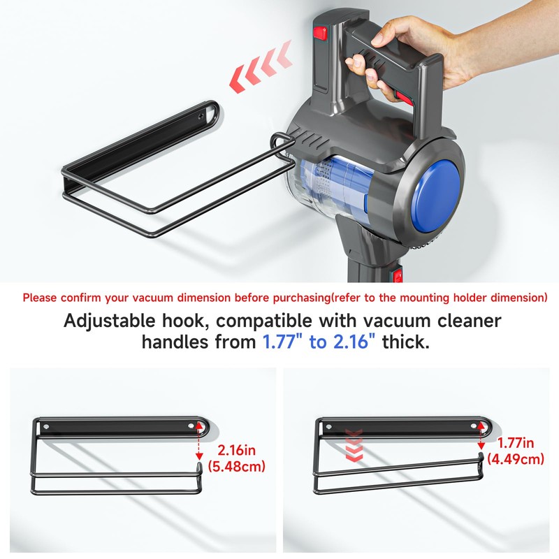 Oukimly Vacuum Holder Wall Mount, Cordless Vacuum Wall Mount Holder