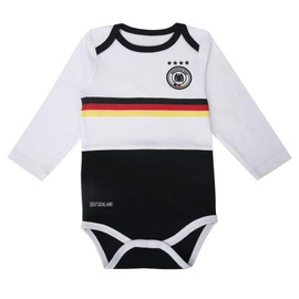 IDONEKER Unisex Newborn Infant Clothing Baby Romper Boys Girls Unique Soccer Bodysuits Onesie Long And Short Sleeve, White/Black, 6-12 Months