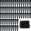 100Pcs Snap Hair Clips, NIANAN 7CM Black Hair Barrettes Clips Metal BB Hairpins Non-Slip Snap Clips with Storage Box Hair Accessory for Kids, Teens, Girls and Women