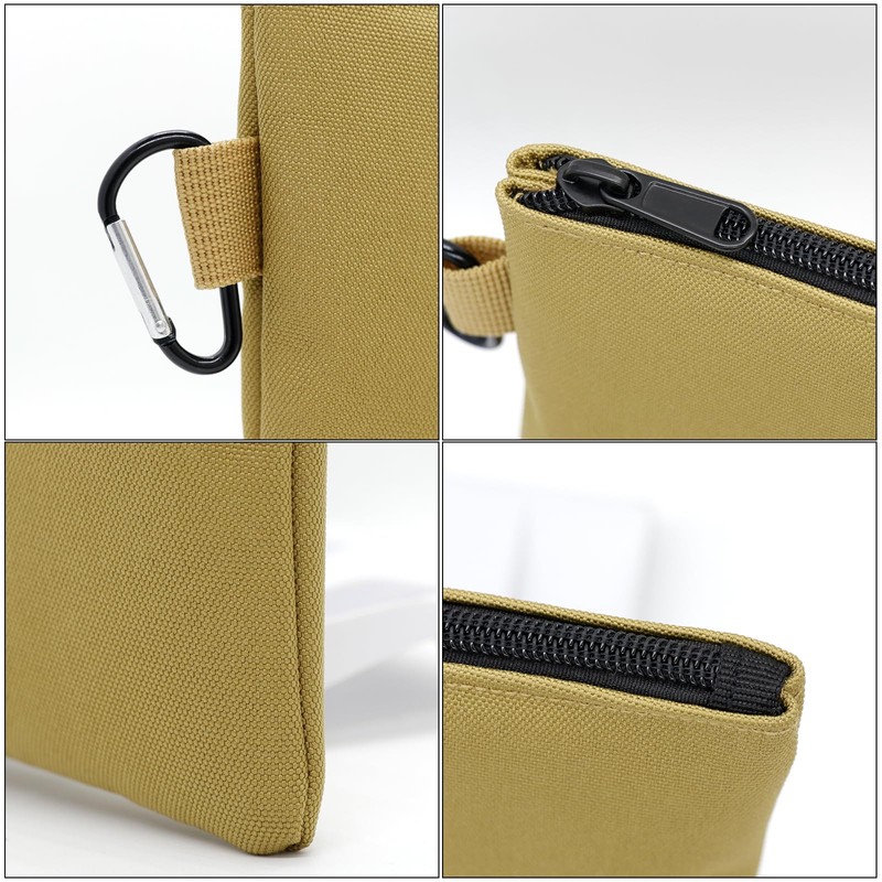 Faylapa 6 Pack Canvas Tool Pouch, Metal Zipper Bag, Oxford