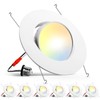Amico 5/6 Inch Retrofit Eyeball Gimbal Can Lights 6 Pack,