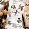 Alideco 92 Pcs Stickers Flake Retro Coffee Reward Book Collage
