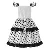 ReliBeauty Dalmatian Costume for Children, Girls, with Ears, Headband Tail,