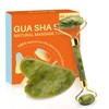 Jade Gua Sha y rodillo facial, juego de herramientas faciales