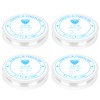 AUAUY 4 Rolls Elastic String for Bracelets, 0.5mm 1.0mm Clear