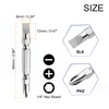 sourcing map Magnetic Double Ended Screwdriver Bit 6mm PH2/SL6 2.56"/65mm
