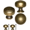 Fuxxer® 2 x Antique Furniture Handles, Drawer Knobs, Knob, Bronze,