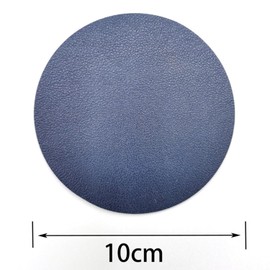 Leather Round Drinks Coasters Washable Coasters for Home, Office, Bar and Restaurant - Dark Green
