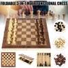 Backgammon, Wooden Chess Game, 3 in 1, Portable Wooden Chess