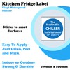 2-Pack - Chiller Fridge Temperature Reminder Label Sign - Kitchen