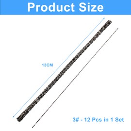 Murtenze 12PCS Spiral Scroll Saw Blades, Plain End Saw Blades Assortment for Wood Metal Cutting Sawing Carve (#3 Metal Cutting)