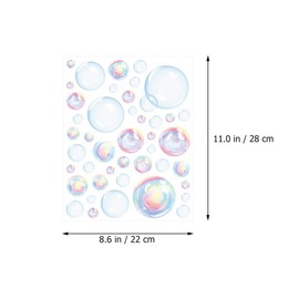 OSALADI 2 Sheets Bubble Wall Decal Stickers, Under The Sea Birthday Party Decor Colour Bubble Ocean Background Water Soap Bath Decor for Mermaid Baby Shower