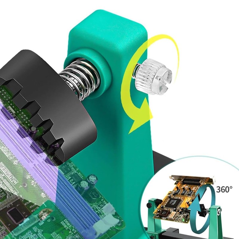 Ieron Circuit Board Holder Heavy Duty Soldering Assembly Stand 360