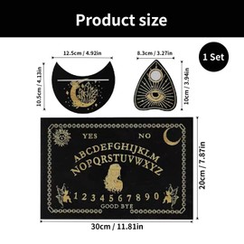 Wooden Ouija Spirit Board Game: Classic Spirit Board with Planchette for Divination Witchcraft and Spiritual Communication - Witchcraft Supplies Talking Boards for Enthusiasts