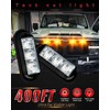 EverBrightt 2-Pack Amber/Yellow 3 LED Car Flashlight DRL Truck Emergency