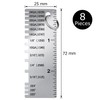 Weewooday 8 Pcs Wire/Metal Sheet Thickness Gauge Metal Tool Stainless