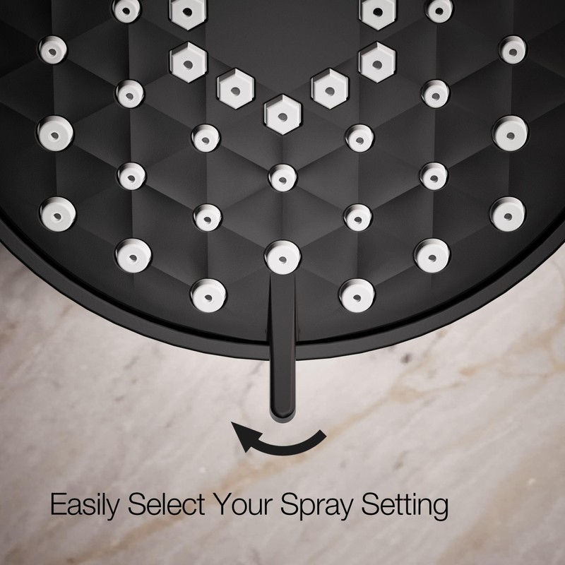 Kohler 72418-Y-BL Awaken® G90 Three-function showerhead, 2.5 gpm, Matte Black