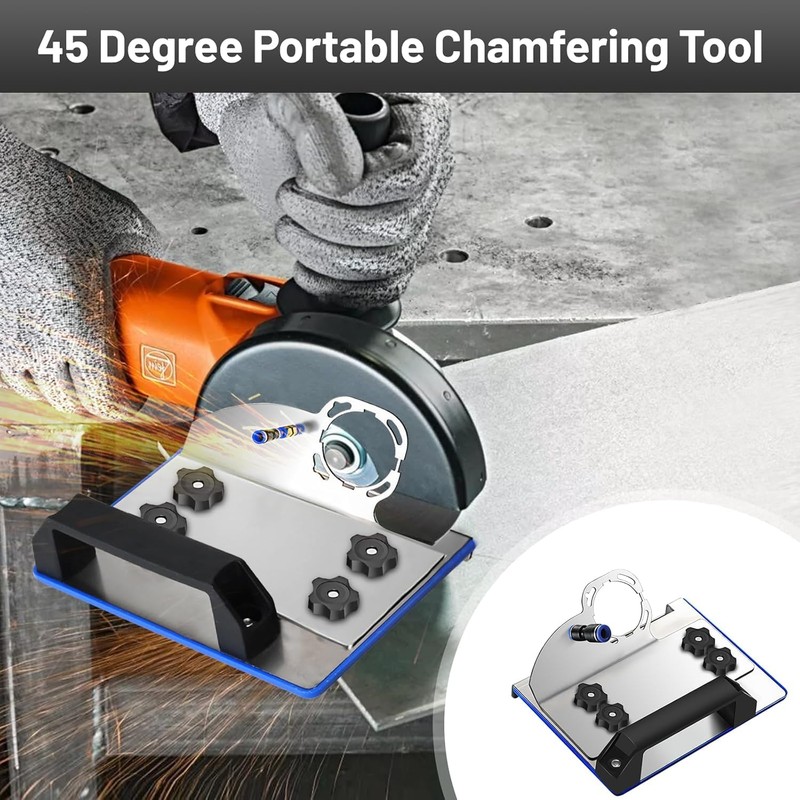 45 Degree Tile Chamfering Tool - Angle Grinder Stand, 45