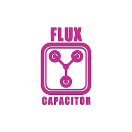 Flux Capacitor Sticker Vinyl Decal Notebook Car Laptop 3.5" x 5.5" (Hot Pink)