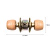 ZONADAH Entrance Beech Wood Ball Knob Set, 60mm Latch, Door