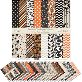 Miss Kate Cuttables Pattern Paper Pack - The Boo Crew - Scrapbook Card Stock Single-Sided 12"x12" Collection Includes 16 Sheets