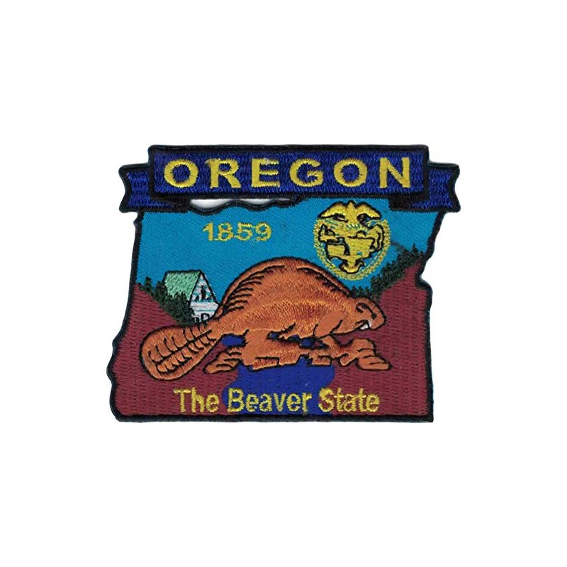 Oregon State Map Patch 3"