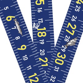 51 Inch Fish Measuring Tape Sticker for Boat 3Pcs Waterproof Self Adhesive Fishing Ruler for Boat Fishing Rod Kayak Accessories Cooler Workbench (Blue)