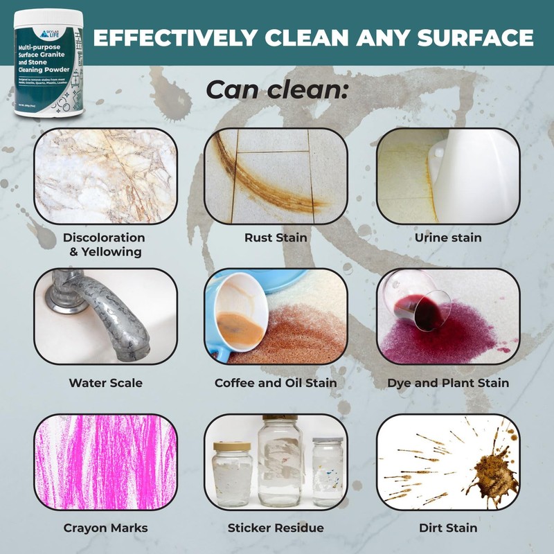Skylarlife Multi-purpose Surface Stone Cleaning Powder (200g) to remove rust
