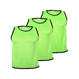 Cawila Set of 3 Training Bibs for Children, Marking Shirt for Sports and Leisure such as Football and Handball as well as School Sports for Team Marking, Sport Bibs Green 152-164