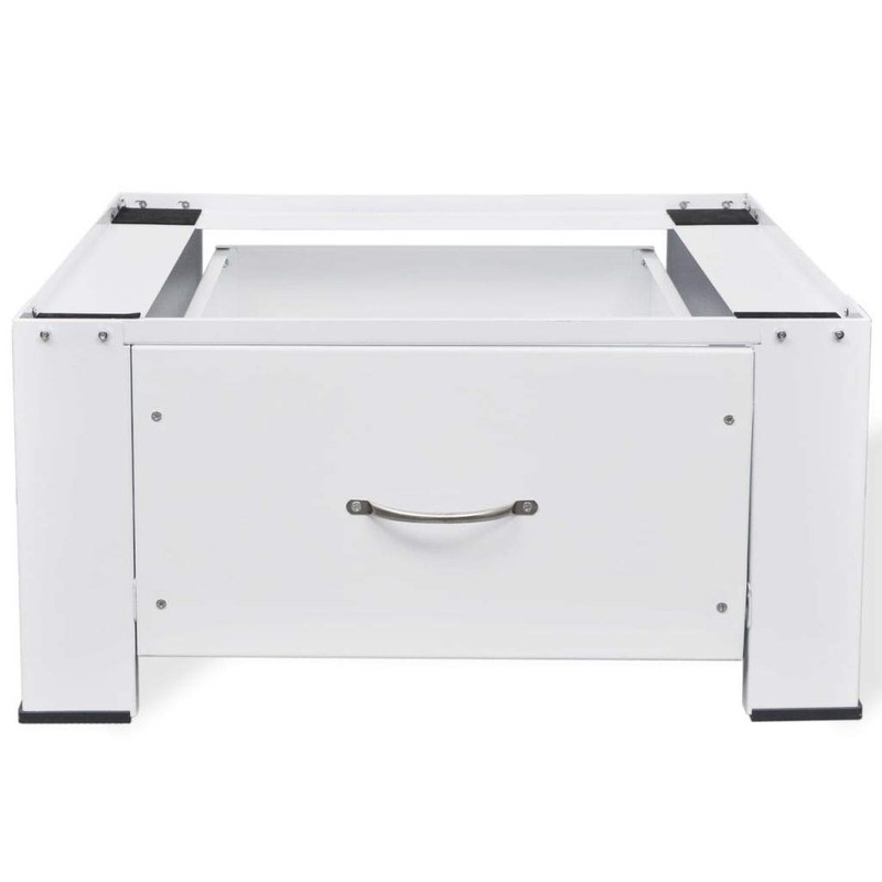 vidaXL Washing Machine Pedestal with Drawer White