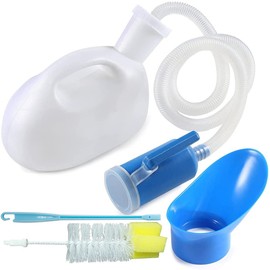 testyu Unisex Urinal Bottle 2000 ml Portable Unisex Urinal Bottle with Lid for Car Travel Unisex Men Women Children Car Jam - White