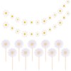 2 Daisy Pull Banners With 10 Daisy Inserts, Banner Decorations,