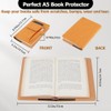 CRASPIRE Orange Book Cover PU Leather A5 Waterproof Book Sleeve