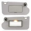 Left & Right Driver Passenger Side Sun Visor Gray with