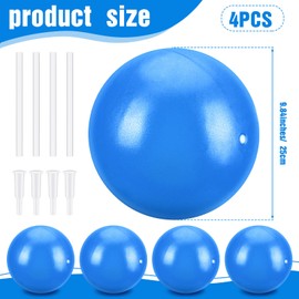 RoundFunny 4 Sets Connection Ball for Baseball 9.8 Inches Soft Baseball Hitting Trainer, Improve Arm Action and Hitting Pitching Training Efficiency (Blue)