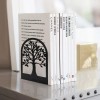 Happyhapi Bookends Metal Book Ends to Hold Books, Tree Decorative