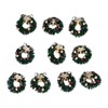 10Pcs Christmas Wreaths Miniature Scene Models Dollhouse Accessories for Above