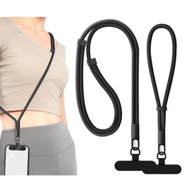 Turkalla 4-Piece Smartphone Strap, Innovative Version, Two-Way Adjustment, Multi-Purpose, Smartphone Strap, Metal Tag Patch, Shoulder Strap, Durable, No Damage or Inferior Quality, Lightweight, Thin