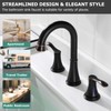PARLOS Two-Handle High Arc Bathroom Faucet with Metal Pop Up