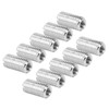 10Pcs Repair Nut Slotted Stainless Steel Thread Extension Reduce Sleeve