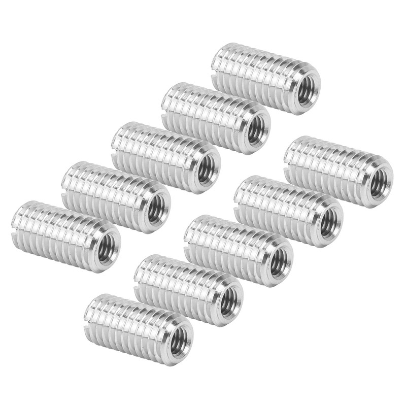 10Pcs Repair Nut Slotted Stainless Steel Thread Extension Reduce Sleeve