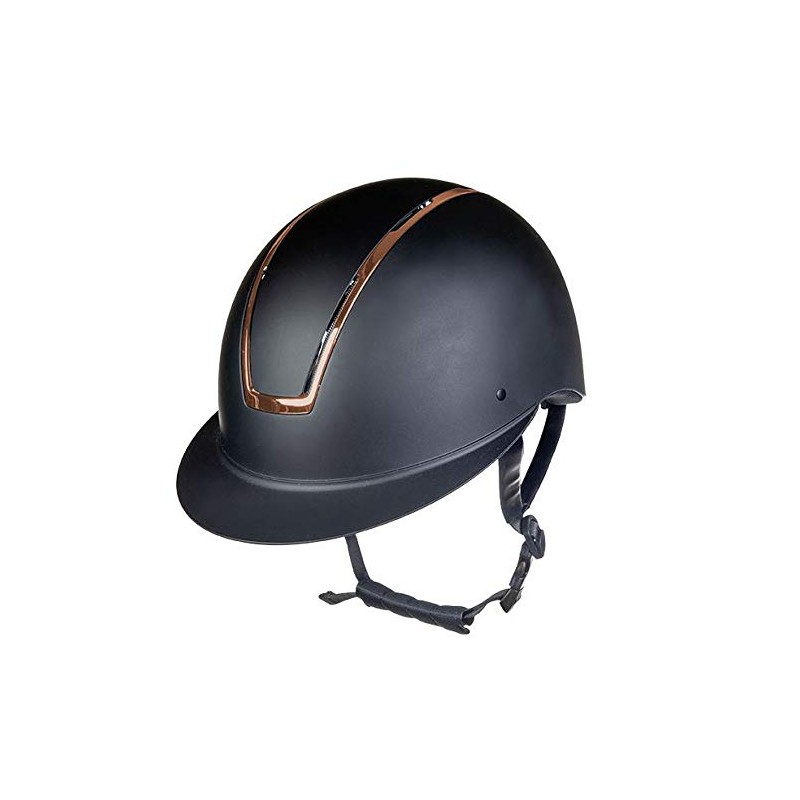 HKM Lady Shield Riding Helmet 9178 Black/Rose Gold Length 58-60