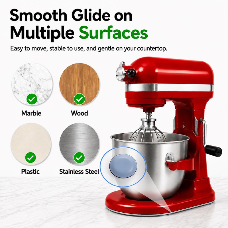Sipnore Mixer Slider Mat for KitchenAid Stand Mixer 5-8 QT,