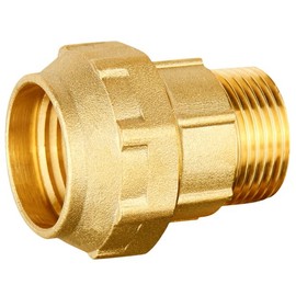 Suinga Brass Connector 25mm x 3/4" for 25mm PE Pipe, Brass Sleeve for High Pressure Irrigation and Plumbing, Aenor Certified