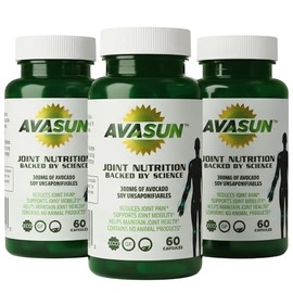 ASU Joint Support Supplement – 300mg Avocado Soy Unsaponifiables for Joint Comfort, Mobility & Cartilage Health, Clinically Studied, Plant-Based, Non-GMO, Gluten-Free, 60 Capsules (6 Month Supply)