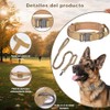 Collar para Perro Táctico Resistente y Ajustable con Correa Táctica